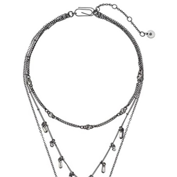 French Connection Layered Choker Necklace 11 (Aqua) Necklace - Picture 3 of 8